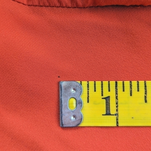 Karen Millen Embellished Flounce Silk Mini Dress in Burnt Orange Size 4 - Picture 12 of 14